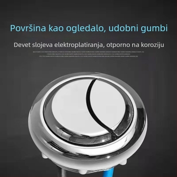 Gumb za ispiranje spremnika WC-a, okruglog starog dizajna, dvostruki gumb, plastika, ručno upravljanje, CE certifikat