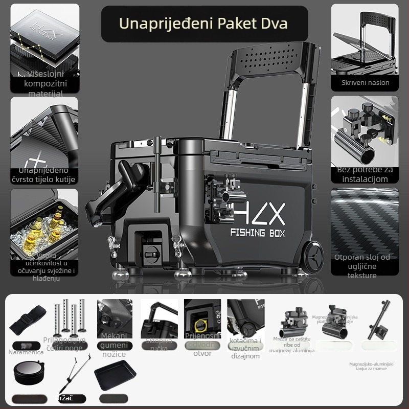 Kutija za ribolov 3600 s tornom – ultralakа, kompletan set, ABS, udebljana, višenamjenska; Marka Fairy in the painting; Kapacitet 32-45; Porijeklo Zhejiang