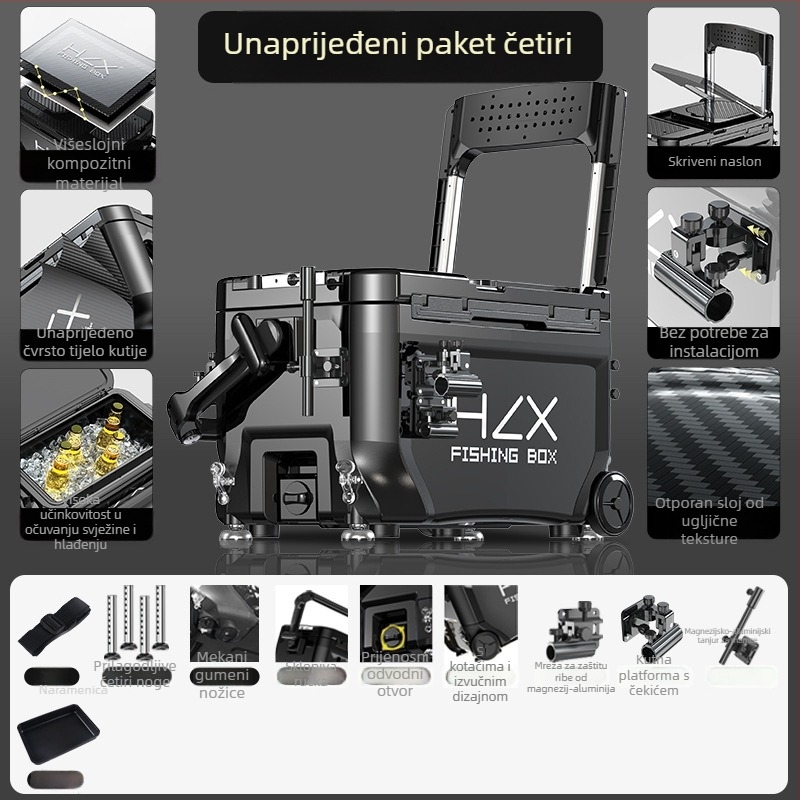 Kutija za ribolov 3600 s tornom – ultralakа, kompletan set, ABS, udebljana, višenamjenska; Marka Fairy in the painting; Kapacitet 32-45; Porijeklo Zhejiang