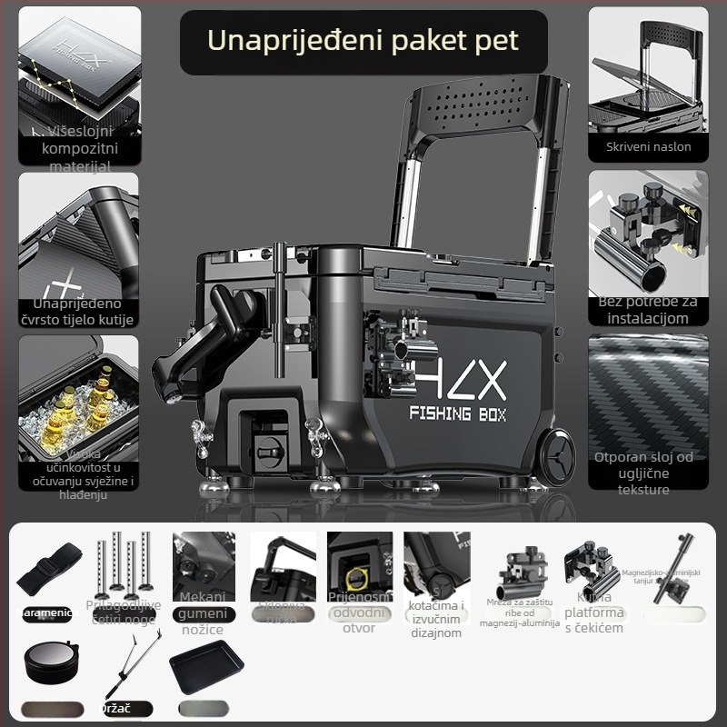 Kutija za ribolov 3600 s tornom – ultralakа, kompletan set, ABS, udebljana, višenamjenska; Marka Fairy in the painting; Kapacitet 32-45; Porijeklo Zhejiang