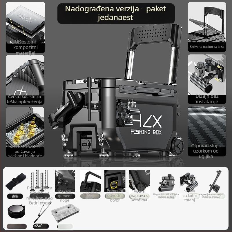 Kutija za ribolov 3600 s tornom – ultralakа, kompletan set, ABS, udebljana, višenamjenska; Marka Fairy in the painting; Kapacitet 32-45; Porijeklo Zhejiang