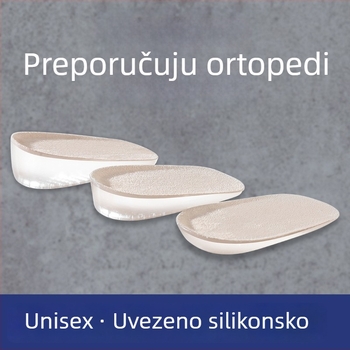 Unisex silikonska polutalna uložak za podizanje visine, pogodan za tenisice, kožne cipele i čizme