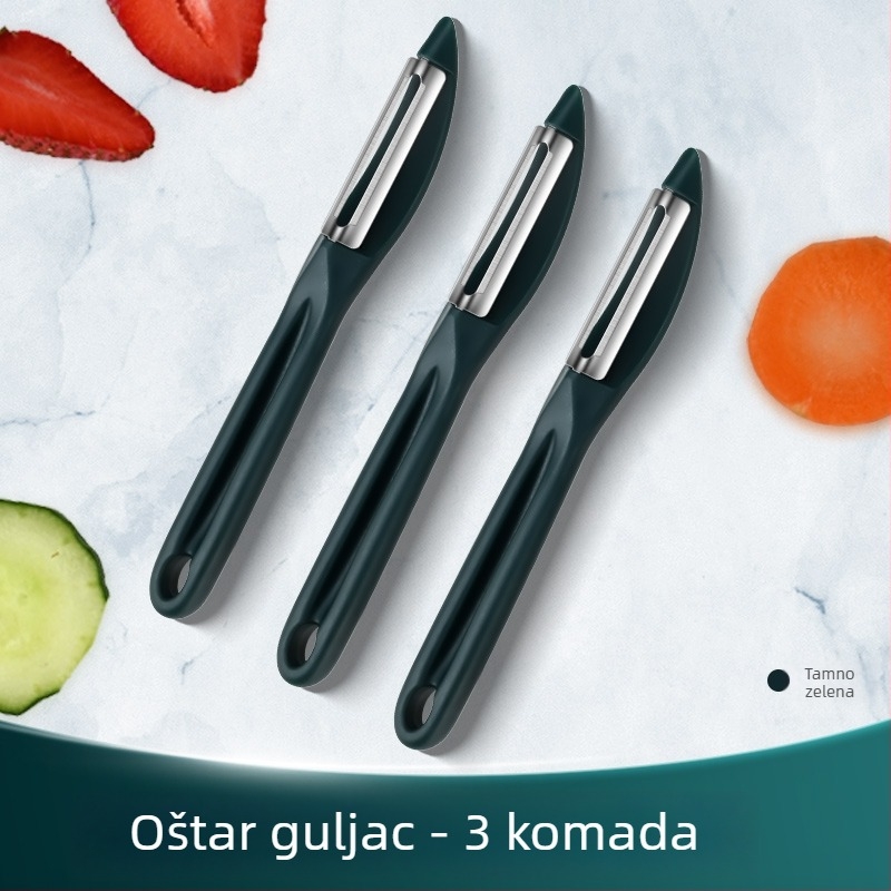 Ogulac za voće i povrće – nehrđajući čelik i plastika, višenamjenski kuhinjski alat, Creative Woodworking Room