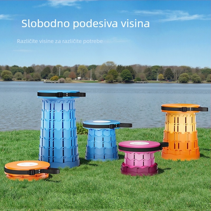 Liancai plastična sklopiva stolica, prijenosna za kampiranje i ribolov