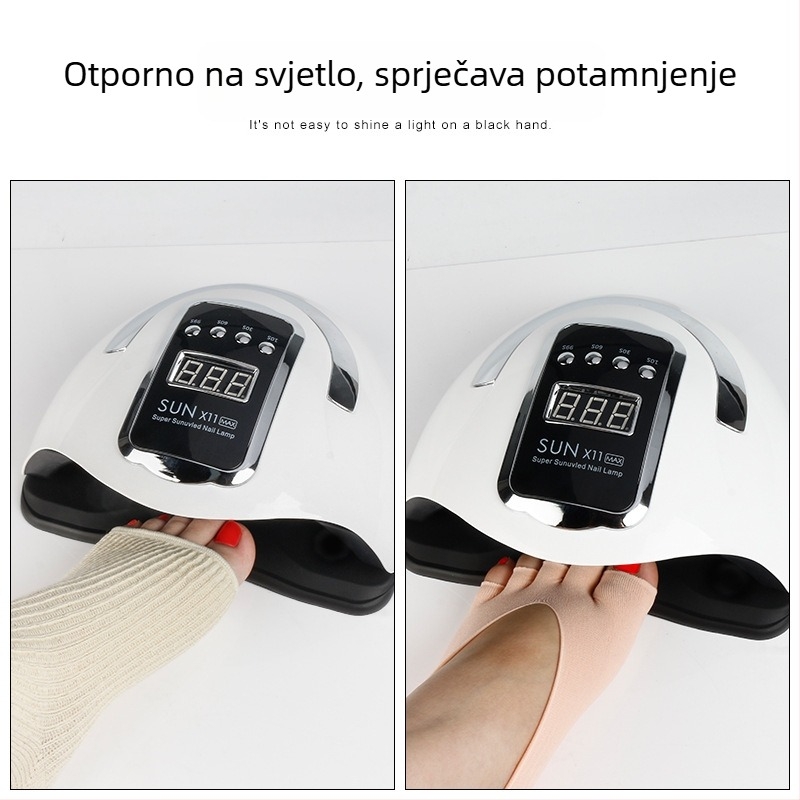Monika Nails Professional UV zaštita za nožne kapice za manikuru, oblik broda, otvorena gornja strana, bez prstiju, par