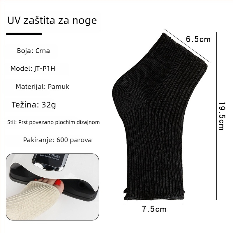Monika Nails Professional UV zaštita za nožne kapice za manikuru, oblik broda, otvorena gornja strana, bez prstiju, par