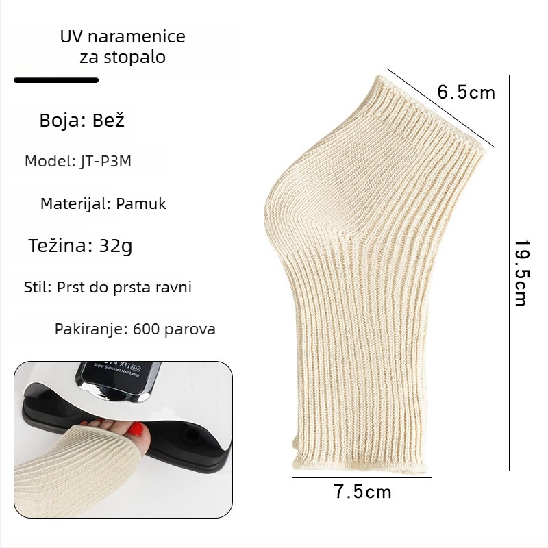 Monika Nails Professional UV zaštita za nožne kapice za manikuru, oblik broda, otvorena gornja strana, bez prstiju, par