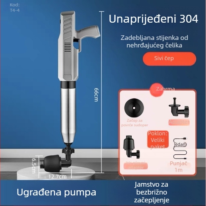 Električni otpušač za zahod i odvodne cijevi – PVC konstrukcija, marka YY