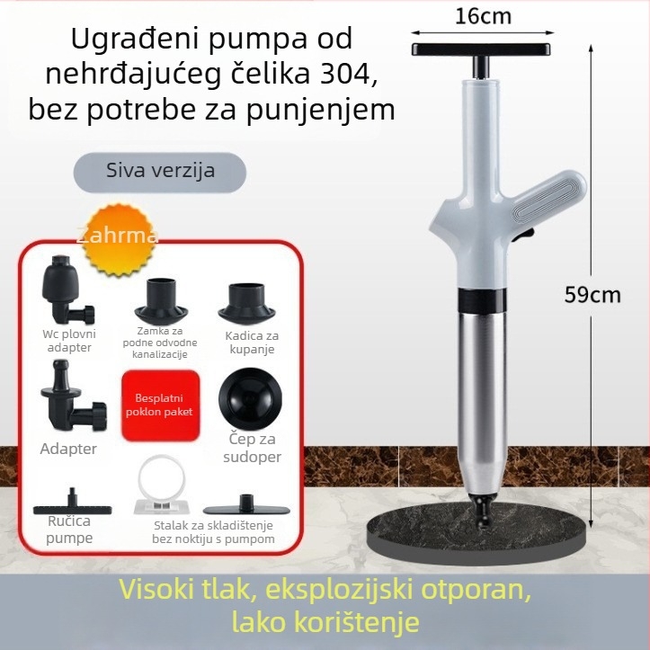 Električni otpušač za zahod i odvodne cijevi – PVC konstrukcija, marka YY