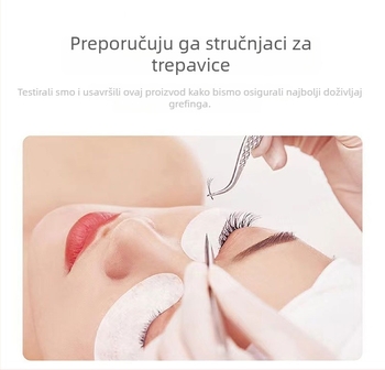Klešta za lažne trepavice – visoka preciznost grafting alat s križnom mrežom i klipsom za obrve