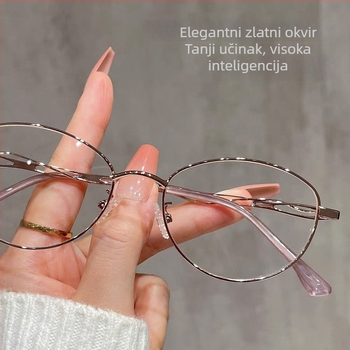 Naočale za čitanje • PC leće • Zaštita od plavog svjetla • Metalni okrugli okvir • Model 9506
