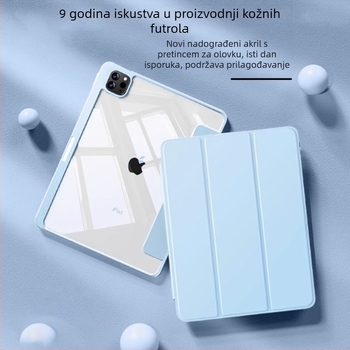 Zaštitna maska za iPad - akrilna, magnetska, otpornost na pad, funkcija spavanja, nosač-stativ, kompatibilan s iPad Pro (akrilna; magnetska; otpornost na pad; funkcija spavanja; nosač)