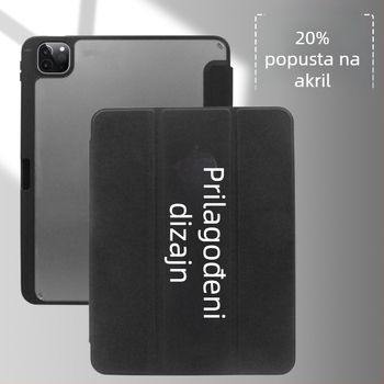 Zaštitna maska za iPad - akrilna, magnetska, otpornost na pad, funkcija spavanja, nosač-stativ, kompatibilan s iPad Pro (akrilna; magnetska; otpornost na pad; funkcija spavanja; nosač)