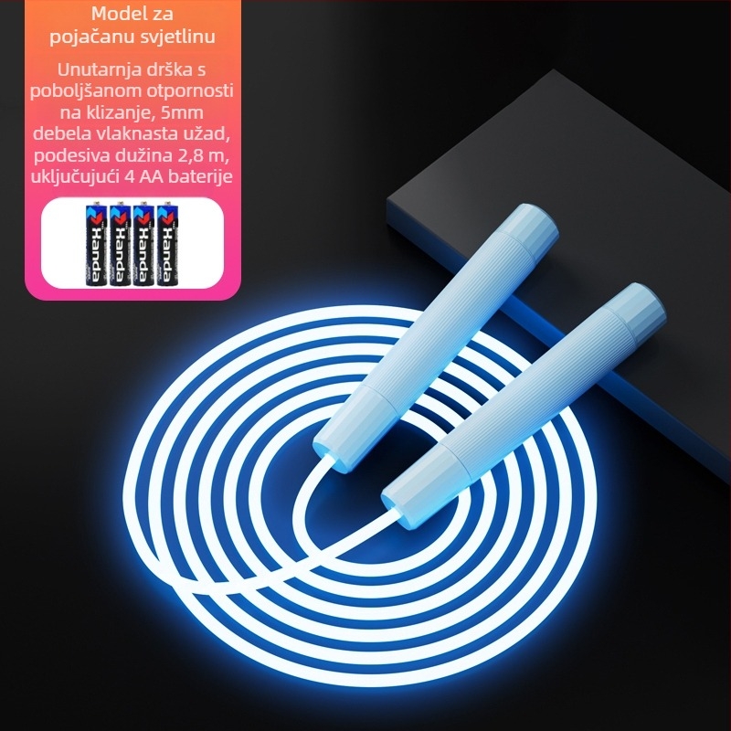 Svijetleća užad za preskakanje, PU materijala, za trčanje i sport, nije za djecu