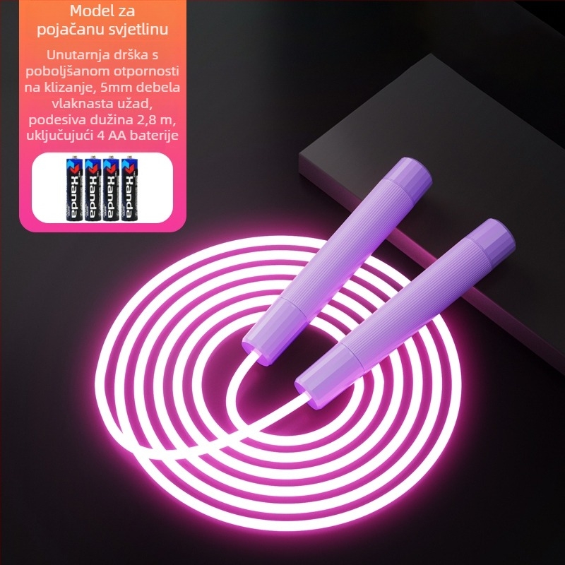 Svijetleća užad za preskakanje, PU materijala, za trčanje i sport, nije za djecu