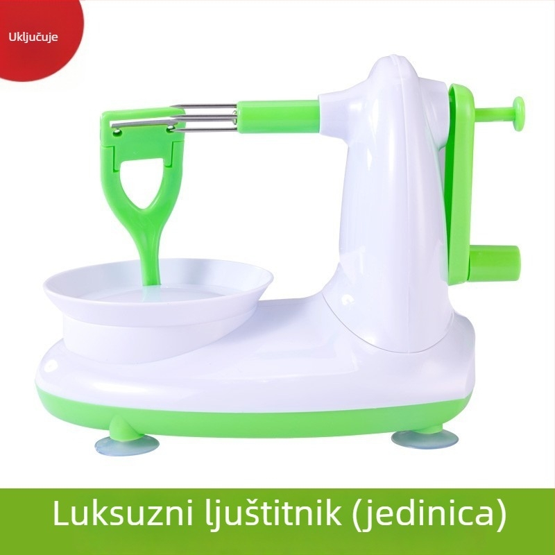 Oguljač za jabuke s ručnim pogonom – višenamjenski, nehrđajući čelik + ABS, modern dizajn minimalistički