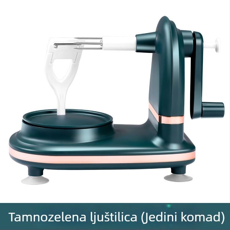 Oguljač za jabuke s ručnim pogonom – višenamjenski, nehrđajući čelik + ABS, modern dizajn minimalistički