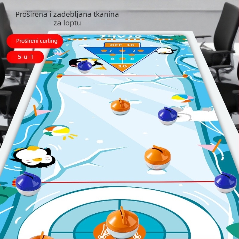 Pet u jednoj stolnoj igri: hokej na stolu, curling i bowling za djecu — edukativna zabava za obitelj