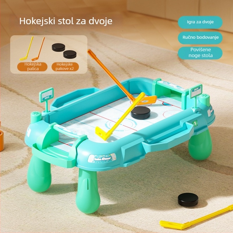 Pet u jednoj stolnoj igri: hokej na stolu, curling i bowling za djecu — edukativna zabava za obitelj