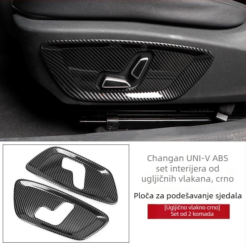 Baitu plastični unutarnji okvir za UNI-V središnji upravljački panel, držač za čašu s teksturom karbonskih vlakana, model 1, bez logotipa.