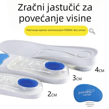 Uložak za povećanje visine s zračnim jastukom, PU, model B38, cijeli ulošak, unisex