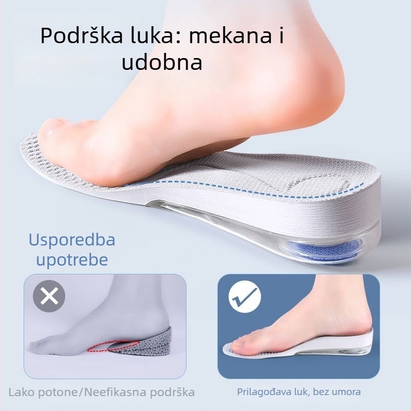 Uložak za povećanje visine s zračnim jastukom, PU, model B38, cijeli ulošak, unisex