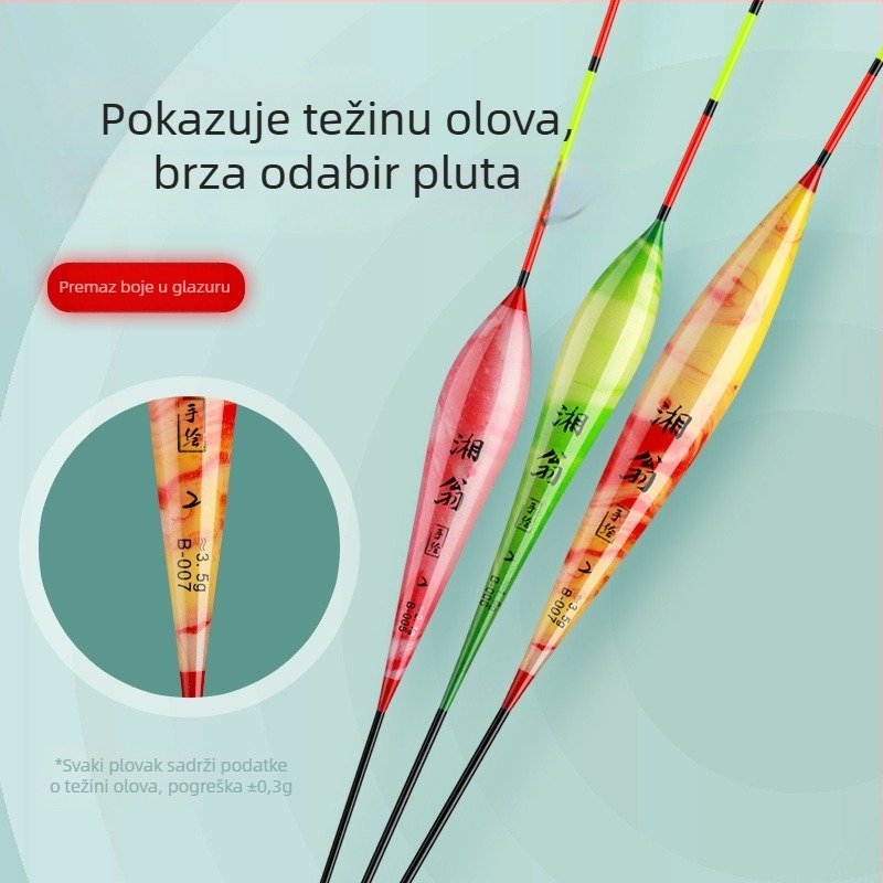 Plovak za ribolov šarana i karasa — nano vidljiv, za plitke i duboke vode, dugi bacaji, debeli trup, visoka osjetljivost