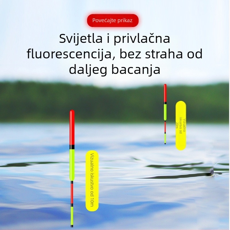 Plovak za ribolov šarana i karasa — nano vidljiv, za plitke i duboke vode, dugi bacaji, debeli trup, visoka osjetljivost