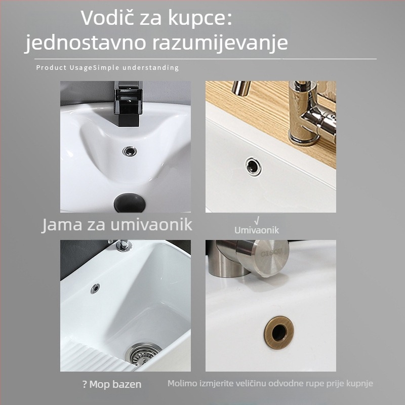 Dekorativni poklopac za preliv umivaonika, materijal: mesing+ABS, stil: moderni minimalistički, pogodan za ploču