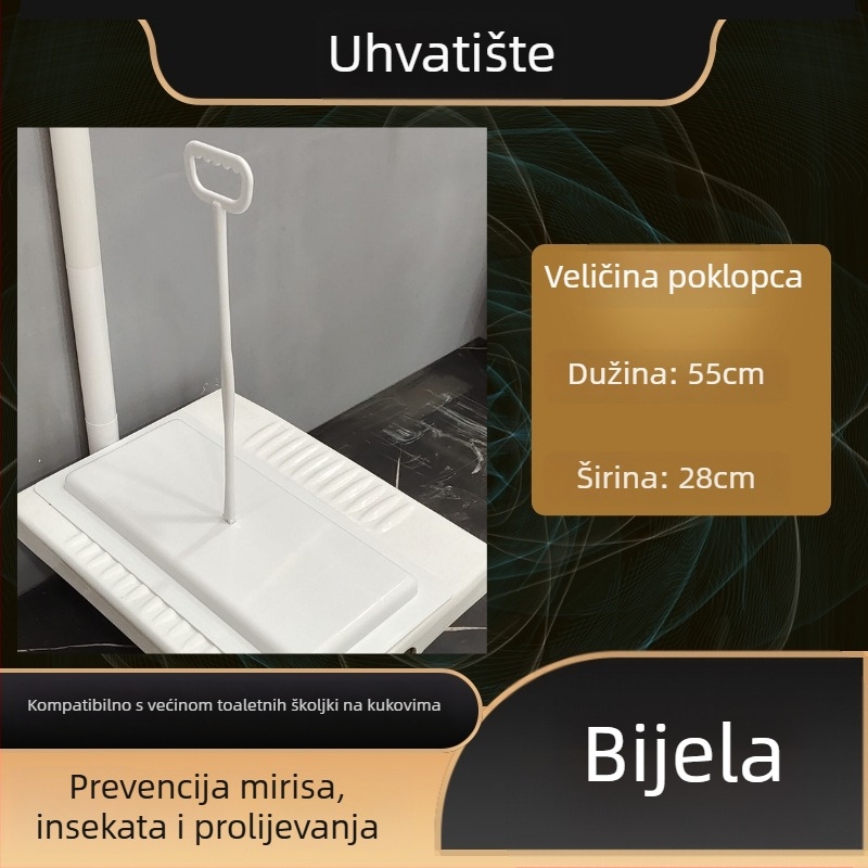 Poklopac klozeta za squat Mojia Model 16, PP materijal, moderni minimalistički stil, univerzalna kompatibilnost