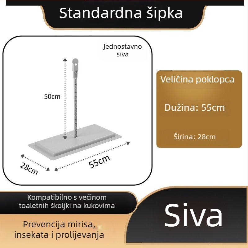 Poklopac klozeta za squat Mojia Model 16, PP materijal, moderni minimalistički stil, univerzalna kompatibilnost