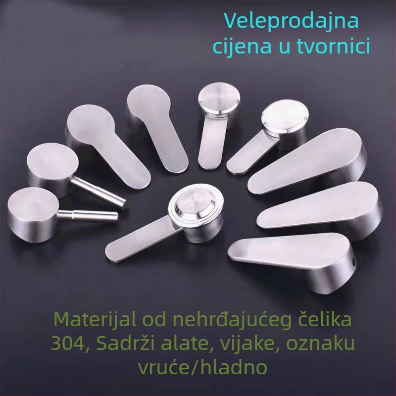Kuhinjski slavine prekidač s ručkom – nehrđajući čelik, miješanje tople i hladne vode, višenamjenski upravljanje, moderan minimalistički stil