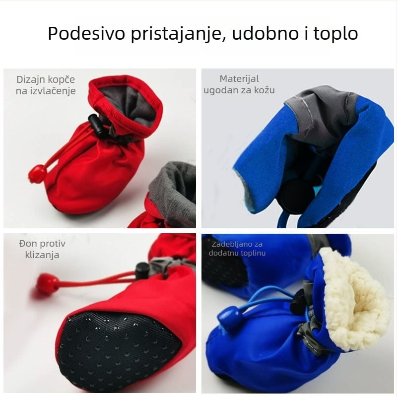 Meke vodootporne protuklizne cipele za male pse, sa sigurnim pristajanjem