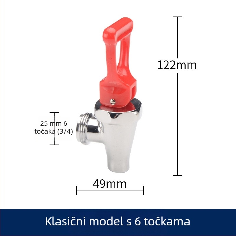 Kuhinjski vodovod s keramičkim kartridžom, bakreni materijal, model KSQXLT, fiksna ugradnja, jednoromska konstrukcija