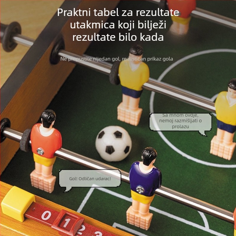 Xiangjun – Drvena 4-u-1 dječja stolna igra: stolni nogomet, stolni tenis, hokej na ledu i dvoboj za dva igrača