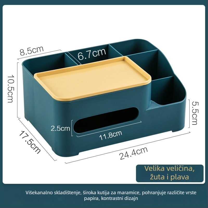 Višestruka kutija za papirnate maramice s prostorom za daljinski upravljač, plastična, CE certifikat, model M8BdWAC5 (materijal: plastika; certifikat: CE; oznaka: M8BdWAC5)