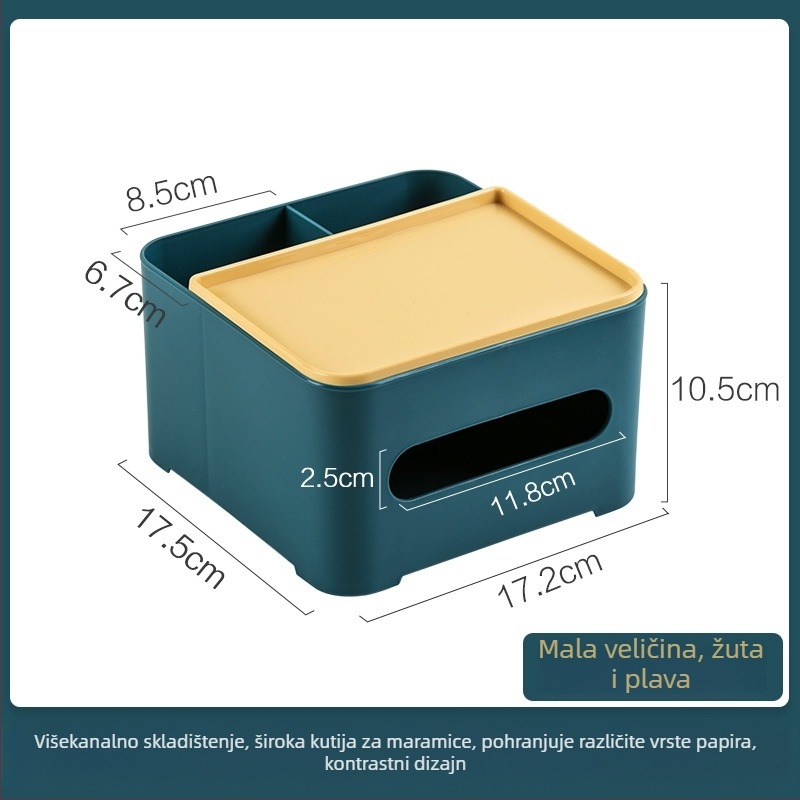 Višestruka kutija za papirnate maramice s prostorom za daljinski upravljač, plastična, CE certifikat, model M8BdWAC5 (materijal: plastika; certifikat: CE; oznaka: M8BdWAC5)