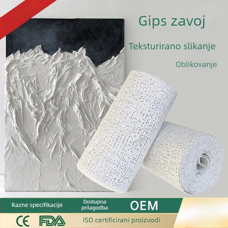 Opći gipso zavoj za umjetnost i teksturno slikanje, brzo sušenje, za koljeno, rame i košarku
