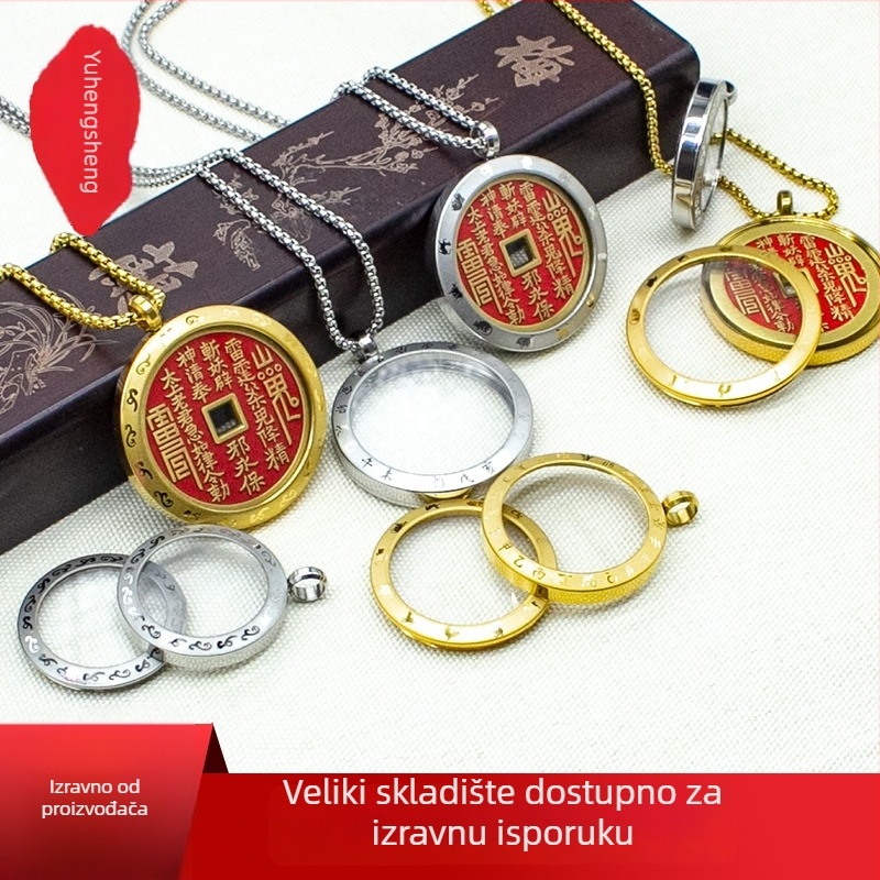 Čelični privjesak sa zaštitnim kućištem, Novi kineski stil, izrada: elektroplatiranje i lijevanje pod tlakom, umjetnička obrada bakra