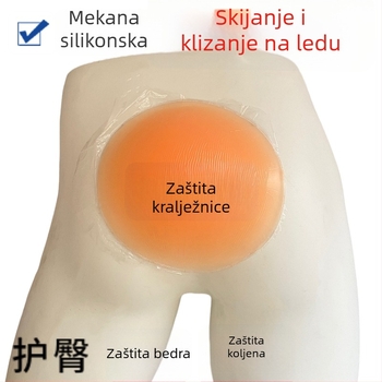 Silikonski skijaški zaštitni komplet, zaštita zglobova i koljena za odrasle, zimski i snježni sportovi