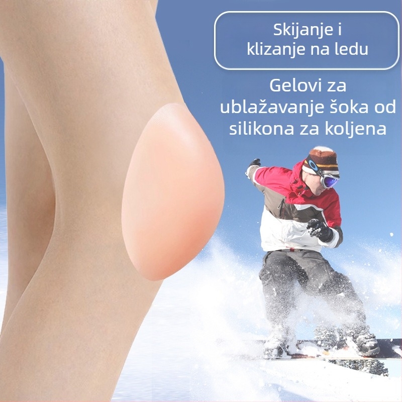 Silikonski skijaški zaštitni komplet, zaštita zglobova i koljena za odrasle, zimski i snježni sportovi
