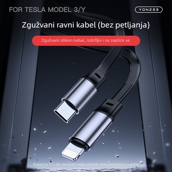 USB punjački hub za središnju konzolu Tesla Model 3/Y – Mini, ABS, Snap-on