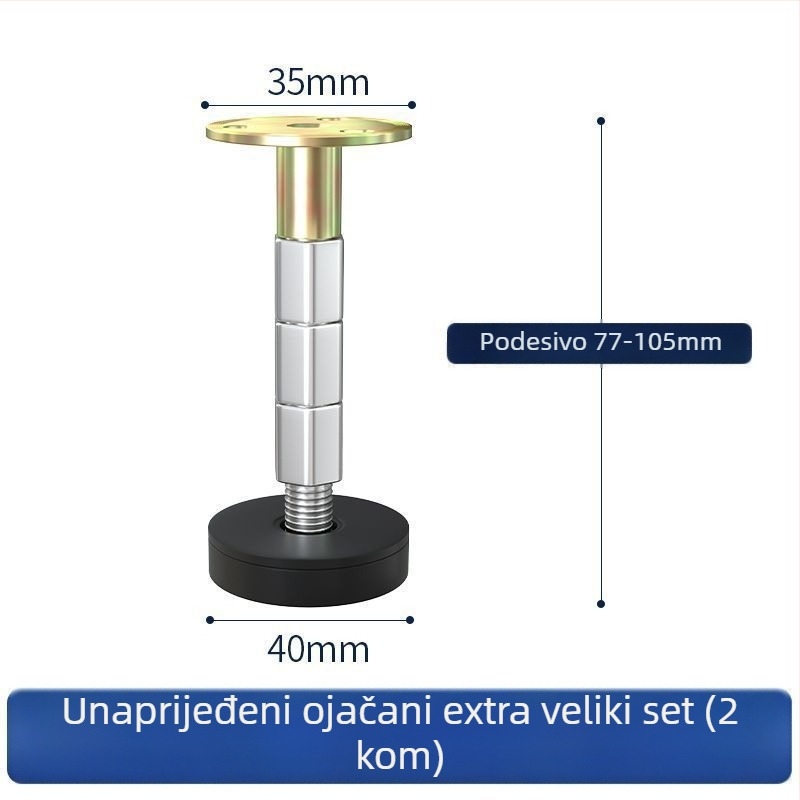 Podizači za noge stola, podesiva visina, nehrđajući čelik, moderni minimalistički stil, Strength factory