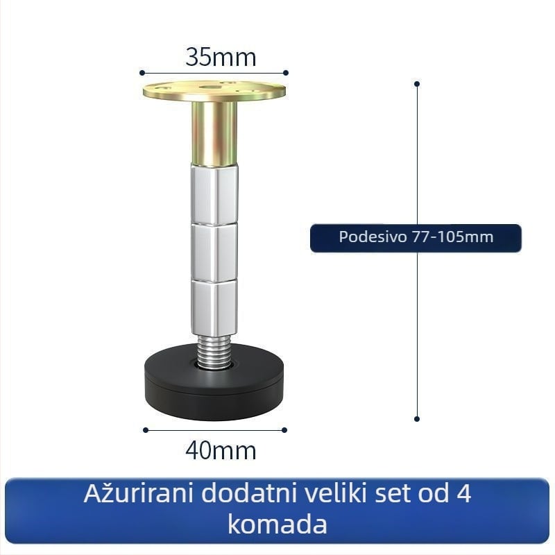Podizači za noge stola, podesiva visina, nehrđajući čelik, moderni minimalistički stil, Strength factory