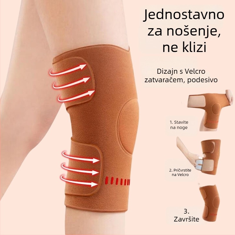 Koljena zaštitnici s dvostrano flisom, Velcro zatvarač, za odrasle – joga