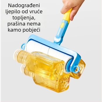 Roler za dlačice s dugačkom drškom, zamjenske role, za uklanjanje prašine i dlaka s kreveta i pulovera