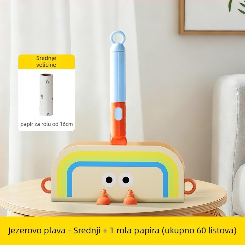 Roler za dlačice s dugačkom drškom, zamjenske role, za uklanjanje prašine i dlaka s kreveta i pulovera