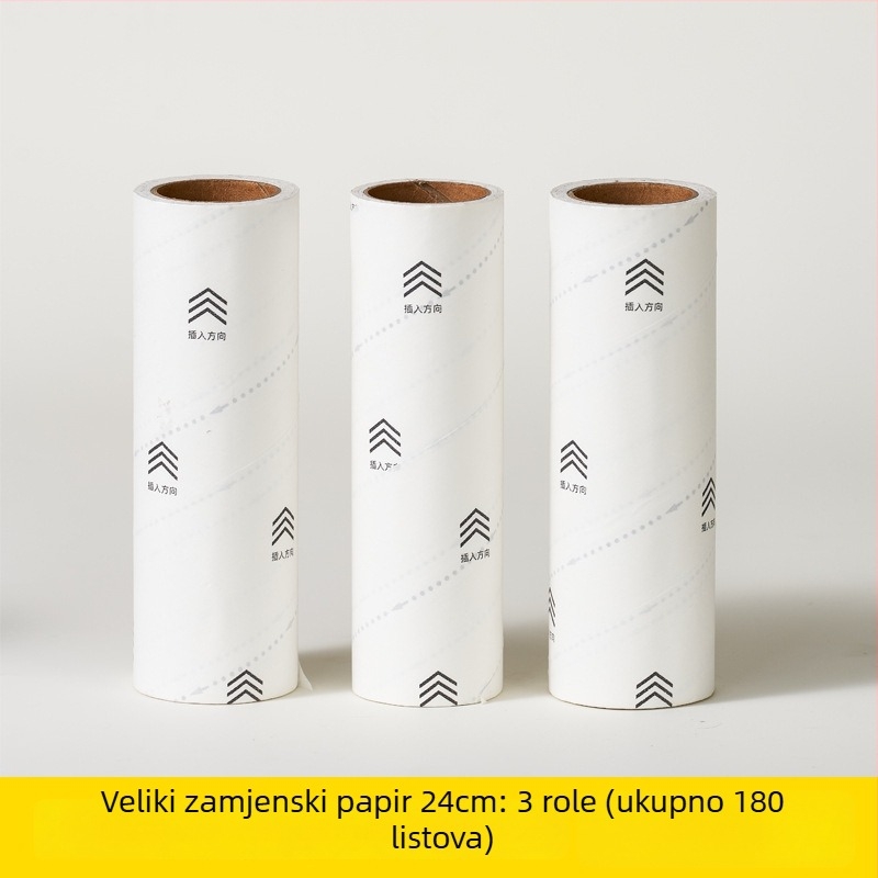 Roler za dlačice s dugačkom drškom, zamjenske role, za uklanjanje prašine i dlaka s kreveta i pulovera