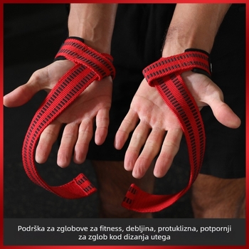 Zaštita zglobova za dizanje utega s zaštitom dlana i zgloba, debeli protivklizni, od poliester vlakna, brend WOSWEIR