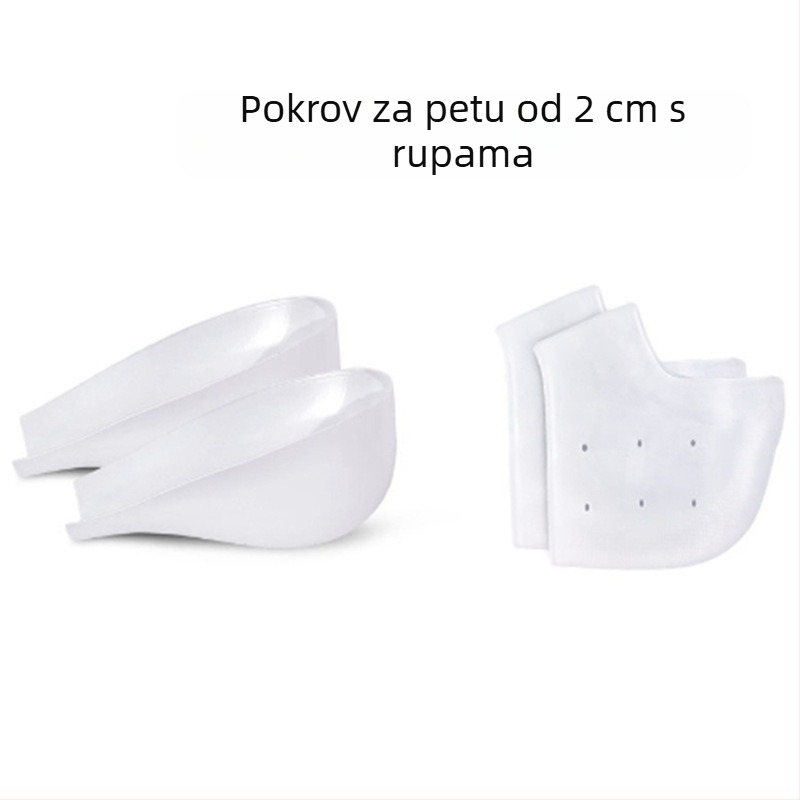 Prozirni silikonski ulošci za povećanje visine, za svakodnevnu i sportsku obuću, apsorpcija udaraca u peti, otporni na požutilost